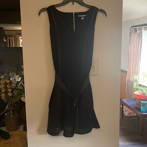 Black Karl Lagerfeld Dress witn Belt Sz 12